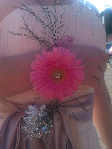 Bridesmaid Wrist corsage Philip and Docas Addicott at CASA TOSCANA